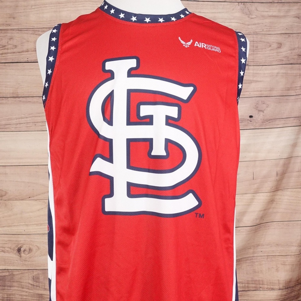 St Louis Cardinals Jersey XL Baseball Air National Guard Tank SGA Giveaway
